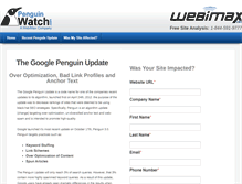 Tablet Screenshot of penguinwatch.com